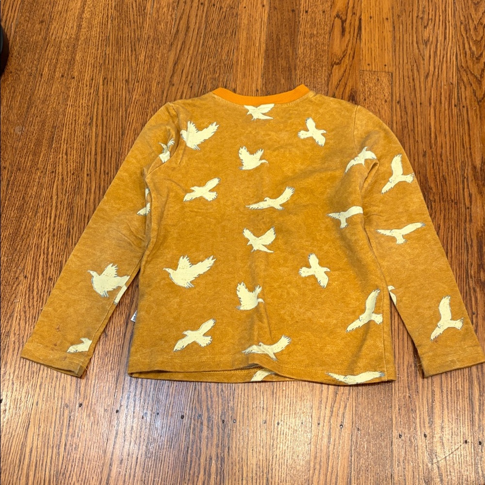 Whoopi Ba Ba Kids Long Sleeve Fleece Pullover With Bird Print - Picture 3 of 4